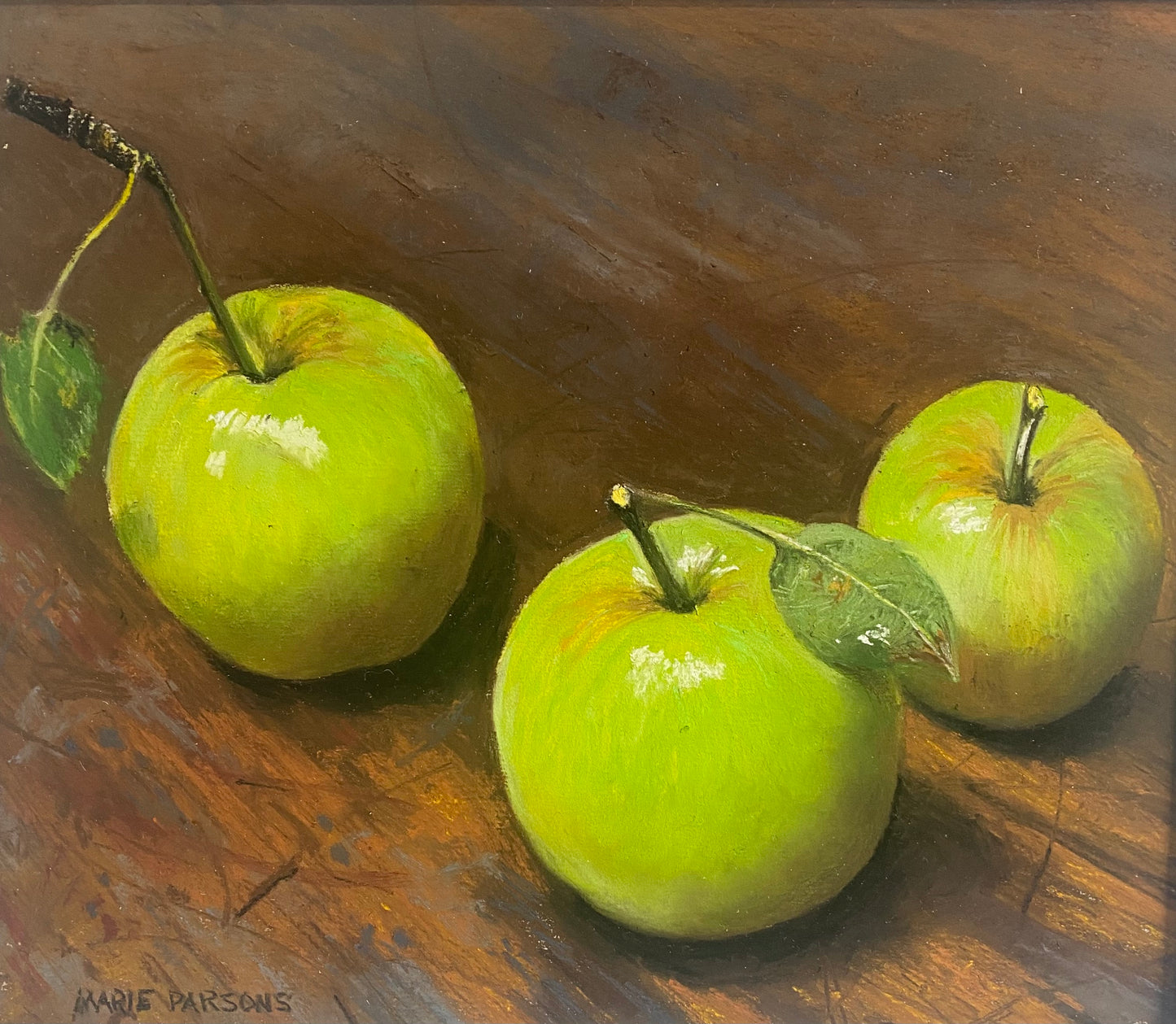 Three Green Apples